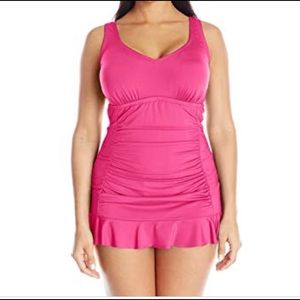 Kenneth Cole one piece skirted bathing suit